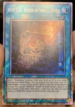 Yugioh Wanted Seeker of Sinful Spoils RA03-EN074 Platinum Secret Rare NM w/Track - Image 3