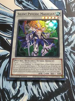 Yugioh! Silent Psychic Magician - DUAD-EN038 - Super Rare - 1st Edition Near Min - Image 1