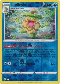 Ludicolo 034/203 Reverse Holo Evolving Skies Pokemon Card NM - Image 1
