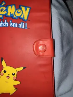 Vintage 1999 Pokemon Pikachu Red Binder TCG Album Snap 30 Page Card Holder - Image 3
