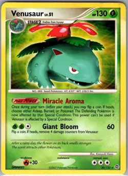 Venusaur 20/132 Secret Wonders Rare non Holo Pokemon Card LP - Image 1
