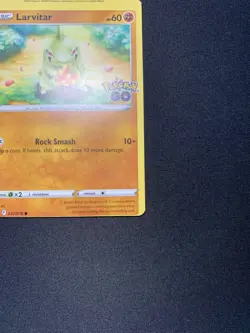 Pokemon Miscut OC Error Go Larvitar 037/078 Common Card NM - Image 3
