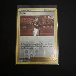 2020 Pokemon Card Trainer Kabu Reverse Holo 163/189 Darkness Ablaze - Image 1
