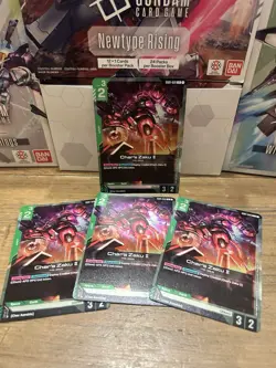 English Gundam Card Game Beta - Char’s Zaku II GD01-026 Playset 4x - Image 2