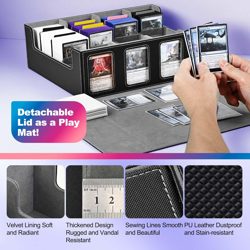 Trading Card Storage Box with Commander Display; 2400+ Deck Box for MTG with Rem - Image 5