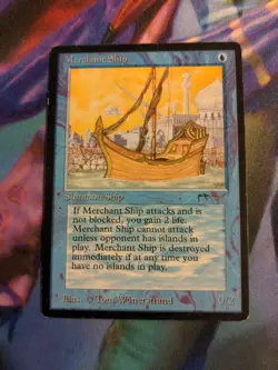 Merchant Ship MTG Arabian Nights MP Magic the Gathering! - Image 1
