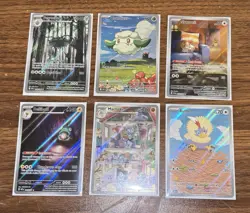 POKEMON TCG Lot Of 6 SCARLET & VIOLET Era IR Illustration Rare Cards - Image 1