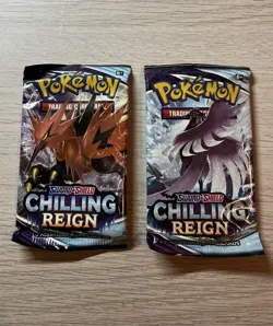 2x Pokemon TCG Sword & Shield Chilling Reign Booster Packs SEALED UNWEIGHTED - Image 1