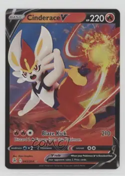 Cinderace V Pokemon Sword & Shield Fusion Strike #043 1kx5 - Image 1