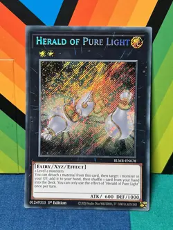 Yugioh Herald of Pure Light BLMR-EN078 Secret Rare 1st Ed NM Near Mint - Image 1