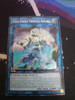 Mekk-Knight Crusadia Avramax RA01-EN044 Platinum Secret Rare Yugioh Card NM - Image 1