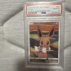 Eevee Munch Scream PSA10 Promo 287 SM-P Japanese Pokemon Card Rare Mint - Image 1
