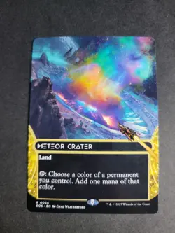 Meteor Crater (Borderless) Rare MTG Edge of Eternities Stellar Sights - Image 1