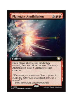 Magic the Gathering MTG EOC Planetary Annihilation 32 Regular Near Mint - Image 1