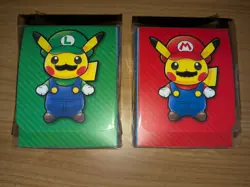 Luigi Pikachu and Mario Pikachu Deck Box Official Pokemon Centre 2016 Sealed - Image 5