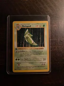 1999 POKEMON BASE SET 1ST EDITION #54 METAPOD GEM MINT - Image 1
