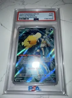 2025 POKEMON DRI EN-DESTINED RIVALS ILLUSTRATION RARE #193 MISTY'S PSYDUCK PSA 9 - Image 2