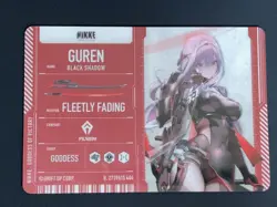 Guren Goddess of Victory NIKKE Metallic Pass Collection Card 2739615404 - Image 3