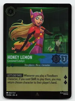 Honey Lemon 111/204 Rare COLD FOIL Reign of Jafar Lorcana Card - Image 1