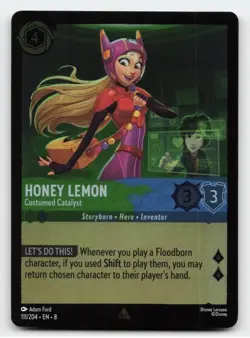 Honey Lemon 111/204 Rare COLD FOIL Reign of Jafar Lorcana Card - Image 1
