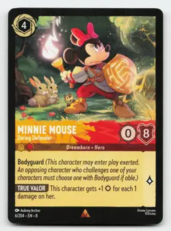 Minnie Mouse 6/204 Rare Reign of Jafar Lorcana Card - Image 1