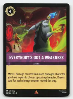 Everybody's Got A Weakness 82/204 Rare Reign of Jafar Lorcana Card - Image 1