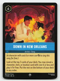 Down in New Orleans 177/204 Super Rare Reign of Jafar Lorcana Card - Image 1