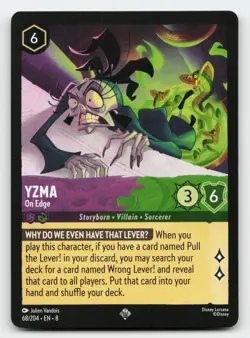 Yzma - On Edge - 68/204 Super Rare Reign of Jafar Lorcana Card - Image 1