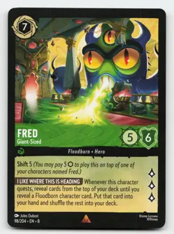 Fred 98/204 Rare Reign of Jafar Lorcana Card - Image 1