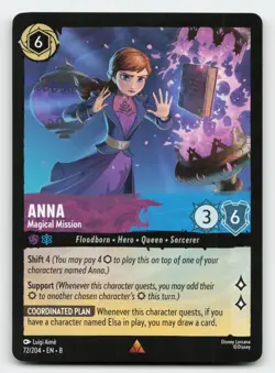 Anna 72/204 Rare Reign of Jafar Lorcana Card - Image 1