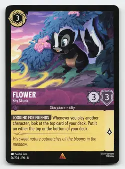 Flower 76/204 Rare Reign of Jafar Lorcana Card - Image 1