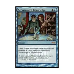 WOTC MtG FNM Promos Accumulated Knowledge (P) (Foil) EX - Image 1