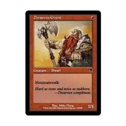 WOTC MtG Odyssey Dwarven Grunt (C) (Foil) NM - Image 1