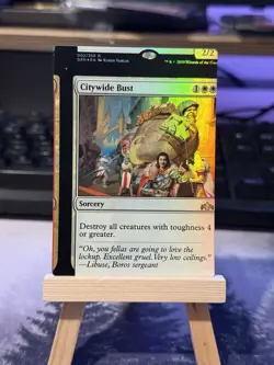 🎉 NFC - Citywide Bust - Foil MTG Miscut Error - Non-factory Cut - Image 1