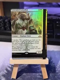 🎉 NFC - Venerated Loxodon - Foil MTG Miscut Error - Non-factory Cut - Image 1