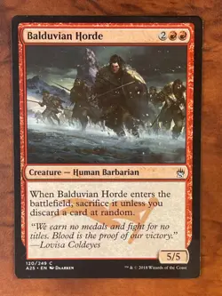 Balduvian Horde MTG Magic the Gathering Card LP Lightly Played A25 - Image 1
