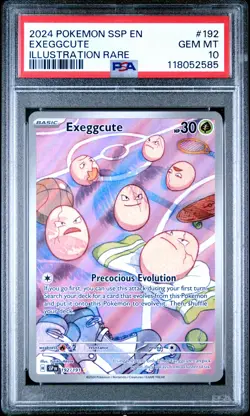 2024 POKEMON SSP EN-SURGING SPARKS ILLUSTRATION RARE #192 EXEGGCUTE PSA 10 - Image 1