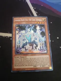 Yugioh: Indiora Doom Volt the Cubic Emperor MVP1-ENS38 -Secret Rare 1st Ed LP/NM - Image 1