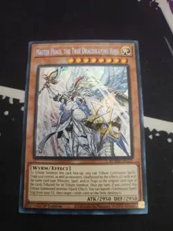 Yugioh Master Peace, the True Dracoslaying King BLMM-EN127 Secret Rare 1st Ed NM - Image 1