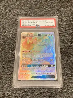 Pokemon PSA 10 Incineroar 188/181 GX Full Art Rainbow/Hyper Rare Team Up Card - Image 1