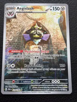 Pokemon TCG Aegislash 210/182 Paradox Rift Holo Card Illustration Rare - Image 1