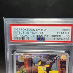 PSA 10 Pokemon Card Detective Pikachu 098/SV-P Nintendo Switch Promo Japanese - Image 4