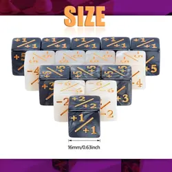 48 Pcs Magic Life Counter Dice Set for MTG - Trendy Buff Tokens & Storage Bags - Image 4