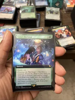 Yuna’s Decision - 125 - Magic: Final Fantasy MTG - Extended Art - Rare - FOIL - Image 1