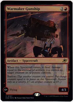 MTG Edge Of Eternities Warmaker Gunship Foil (Rare) - Image 2
