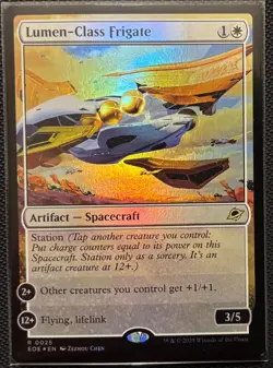MTG Edge Of Eternities Lumen-Class Frigate Foil (Rare) - Image 1