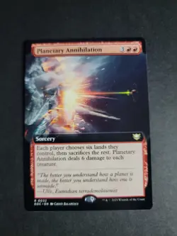 Planetary Annihilation (Extended Art) Rare MTG Edge of Eternities Commander - Image 1
