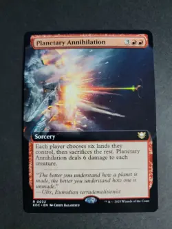 Planetary Annihilation (Extended Art) Rare MTG Edge of Eternities Commander - Image 1