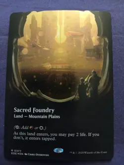 MTG edge of eternities borderless sacred foundry galaxy foil - Image 2