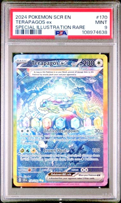 PSA 9 Terapagos Ex 170/142 2024 Pokemon Stellar Crown Special Illustration Rare - Image 3